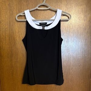 White House Black Market Black and White Tank Top